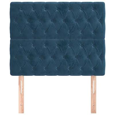 Hoofdborden 2 st 90x7x78/88 cm fluweel donkerblauw