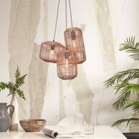GOOD&MOJO Hanglamp 'Tanami' Set van 3 stuks, Rotan, kleur Naturel - thumbnail