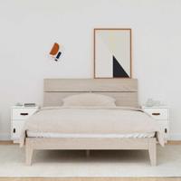 Nachtkastjes 2 st 40x34x55 cm massief grenenhout wit - thumbnail