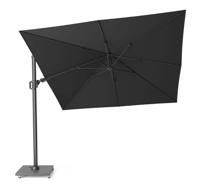Zweefparasol Challenger Zijwaarts Kantelbaar (T2) premium 3x3 meter Faded Black zonwering Platinum - Platinum - thumbnail