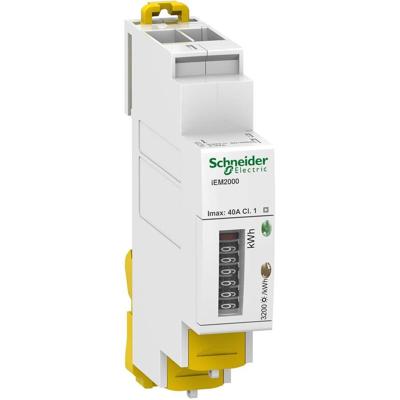Schneider Electric A9MEM2000 A9MEM2000 Digitale kWh-meter Digitaal 40 A Conform MID: Ja 1 stuk(s)