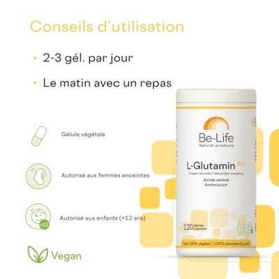 Be-Life Glutamin 800 120 Capsules - thumbnail