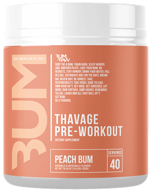 RAW CBUM Thavage Pre-workout Peach Bum (20 servings)