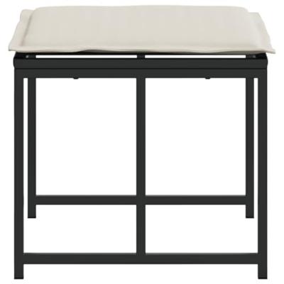 Tuinkrukken met kussens 4 st poly rattan zwart