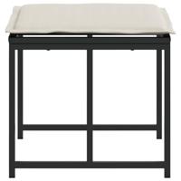 Tuinkrukken met kussens 4 st poly rattan zwart - thumbnail