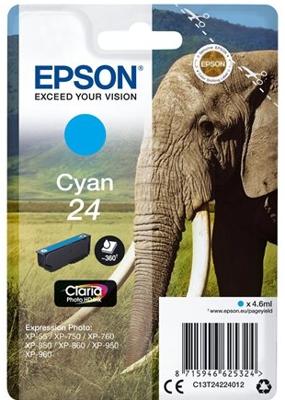 Epson C13T24224022 4.6ml 360pagina's Cyaan inktcartridge