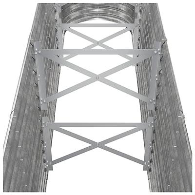 Plantenbak 260x40x68 cm gepoedercoat staal zilverkleurig