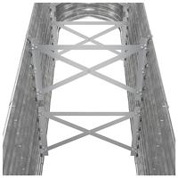 Plantenbak 260x40x68 cm gepoedercoat staal zilverkleurig - thumbnail