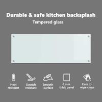 VidaXL Keuken spatscherm wit 110 x 40 cm gehard glas - thumbnail