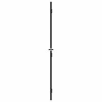 VidaXL Binnendeur smal 83x201,5 cm gehard glas en aluminium zwart - thumbnail