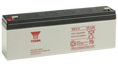 Yuasa NP2.3-12 Loodaccu 12 V 2.3 Ah Loodvlies (AGM) (b x h x d) 178 x 64 x 34 mm Kabelschoen 4.8 mm Onderhoudsvrij, VDS-certificering Yuasa NP2.3-12 Loodaccu 12 V 2.3 Ah Loodvlies (AGM) (b x h x d) 178 x 64 x 34 mm Kabelschoen 4.8 mm Onderhoudsvrij, VDS-certificering