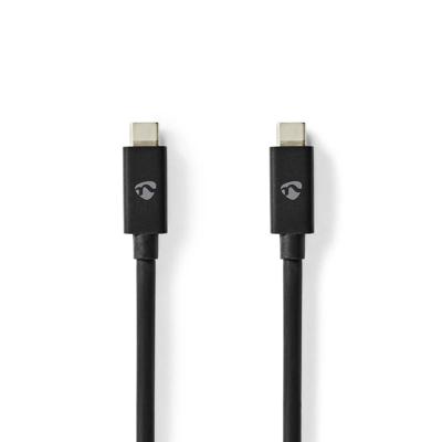 USB-Kabel | USB 4.0 Gen 3x2 | USB-C Male | USB-C Male | 240 W | 8K@60Hz | 40 Gbps | Vernikkeld | 1.00 m | Rond | PVC | Zwart USB-Kabel | USB 4.0 Gen 3x2 | USB-C Male | USB-C Male | 240 W | 8K@60Hz | 40 Gbps | Vernikkeld | 1.00 m | Rond | PVC | Zwart