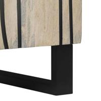 Dressoir Wit 40 x 33 x 75 cm massief mangohout - thumbnail