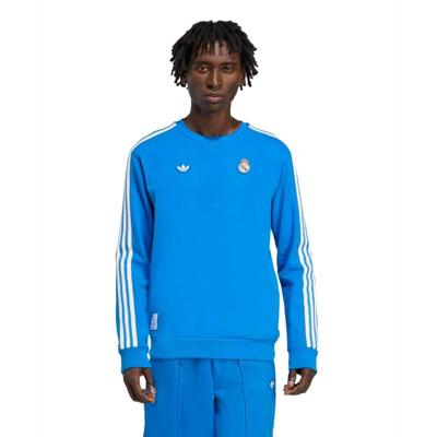 adidas Real Madrid Terrace Icons Crew Sweater Blauw Wit
