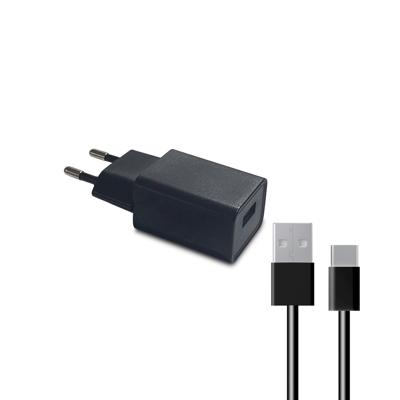 Wandlader + USB-Kabel C Contact 8427542980744 2A Zwart
