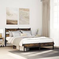 Bedframe zonder matras hout gerookt eikenkleurig 90x190 cm - thumbnail