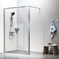 Sealskin Get Wet Contour Inloopdouche A3 120x200 cm 6 mm Helderglas RVS - thumbnail