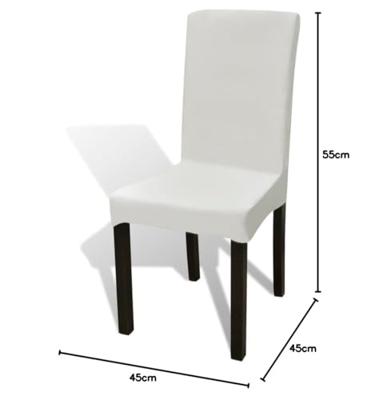 Stoelhoezen stretch crmekleurig 4 st