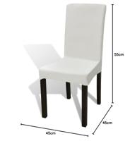 Stoelhoezen stretch crmekleurig 4 st - thumbnail