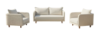 Nayan lounge set 3pcs 2 lounge chairs/bench 2-seater Eurofar - Eurofar - thumbnail