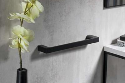 Handdoekhouder Sapho Pirenei Hangend 35 cm Mat Zwart Sapho