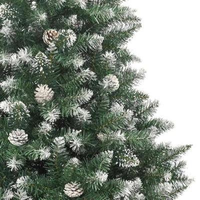 Kunstkerstboom met 300 LED Groen 180 cm PVC en Plastic en Staal Kunstkerstboom met 300 LED Groen 180 cm PVC en Plastic en Staal