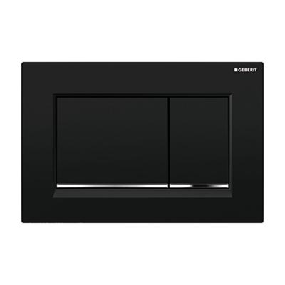 Geberit Sigma 20 (ex Sigma 30) bedieningspaneel glans zwart/chroom voor Sigma reservoirs 8cm (UP720) en 12cm (UP320)