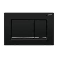 Geberit Sigma 20 (ex Sigma 30) bedieningspaneel glans zwart/chroom voor Sigma reservoirs 8cm (UP720) en 12cm (UP320) - thumbnail