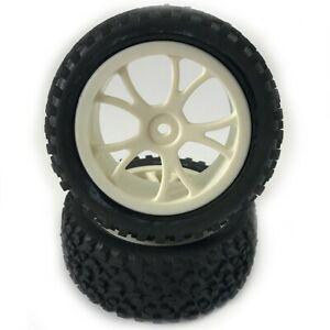 Fastrax Cuboid voorbanden op witte 10 spaaks velgen voor 1/10 buggy Fastrax Cuboid voorbanden op witte 10 spaaks velgen voor 1/10 buggy