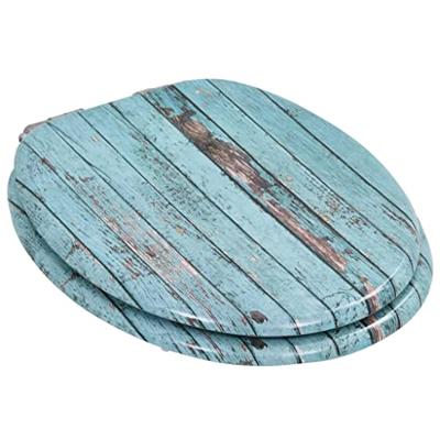 Toiletbril met soft-close deksel oud hout MDF Toiletbril met soft-close deksel oud hout MDF