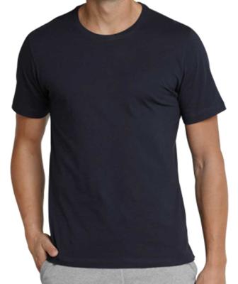 Heren pyjama shirt korte mouw - Donkerblauw - 100% katoenen los pyjamashirt voor heren