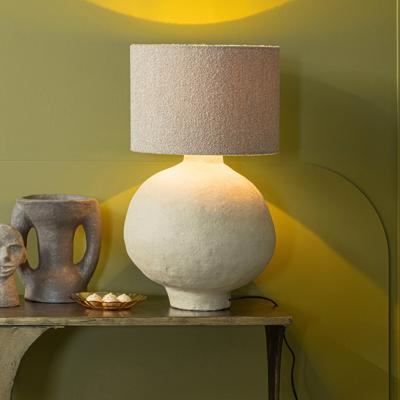 WOOOD Tafellamp 'Ios' Papier Mache, kleur Naturel (excl. kap)