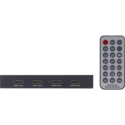 SpeaKa Professional SP-HDS-QMV100 4 poorten HDMI Quad Multi-Viewer Met afstandsbediening Full HD 1080p @ 60 Hz
