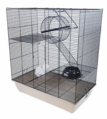 Interzoo rattenkooi Rat 70 zwart/beige Interzoo Gebr. de Boon - Gebr de boon