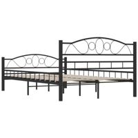 Bedframe staal zwart 120x200 cm - thumbnail