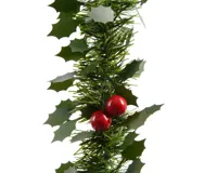 Guirl.lametta blad L270 D10 cm groen kerstslinger kerst Everlands - Everlands - thumbnail