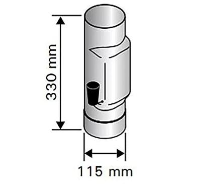 Harvia | Kachelpijp Afsluitklep Ø115 mm RVS