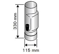 Harvia | Kachelpijp Afsluitklep Ø115 mm RVS - thumbnail