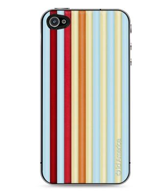 id America Cushi Stripe Soft Foam Pad voor iPhone 4/4S - 1 verpakking, Beach Red
