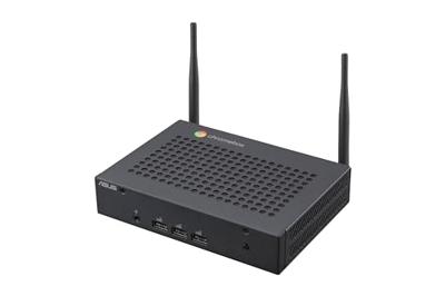 ASUS Chromebox CF40 zonder ventilator, met Intel® Celeron N4500-processor, 8 GB geheugen, eMMC 64G, USB-C (ondersteuning voor PD/Alt-Mode), HDMI, WiFi 6, verchroomd OS, VESA-houder