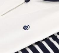 Een baby 2-delige set PETIT BATEAU met een trui met een col. marineblauw - thumbnail