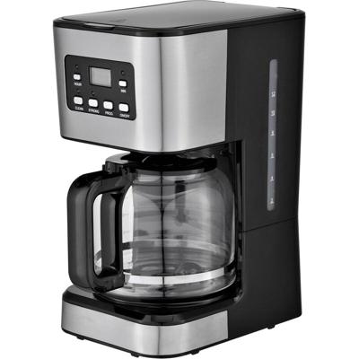 Stijlvol Zwart/Zilver Filter Koffiezetapparaat met Glazen Kan