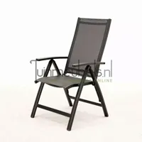 Tuinstoel Primero verstelbaar alu grijs - thumbnail
