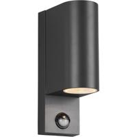 LED Tuinverlichting met Bewegingssensor - Buitenlamp - Trion Royinda Up and Down - GU10 Fitting - Spatwaterdicht IP44 - Rond - Mat Antraciet - Aluminium - thumbnail