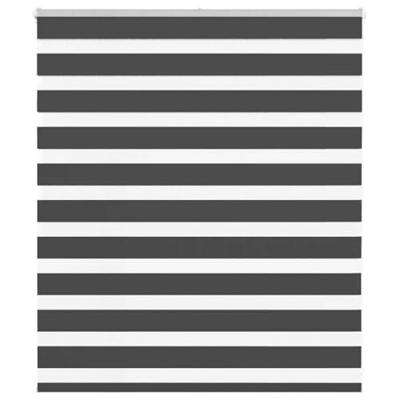 VidaXL Zebra rolgordijn 125x100 cm stofbreedte 120,9 cm zwart