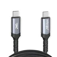 VALUE USB4 Gen3x2 Kabel, C-C, M/M, 40Gbit/s, 240W , zwart, 2 m - thumbnail