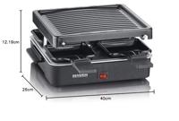 Severin 2370 Gourmetstel Anti-aanbaklaag, 4 pannen, Grillfunctie Zwart - thumbnail