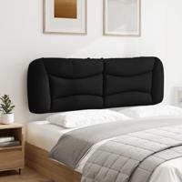 Hoofdbordkussen 160 cm stof zwart - thumbnail
