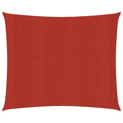 VidaXL Zonnezeil 160 g/m² 4x4 m hdpe rood