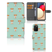 Samsung Galaxy A03s | Telefoonhoesje | Met pasjeshouder | Pups - thumbnail
